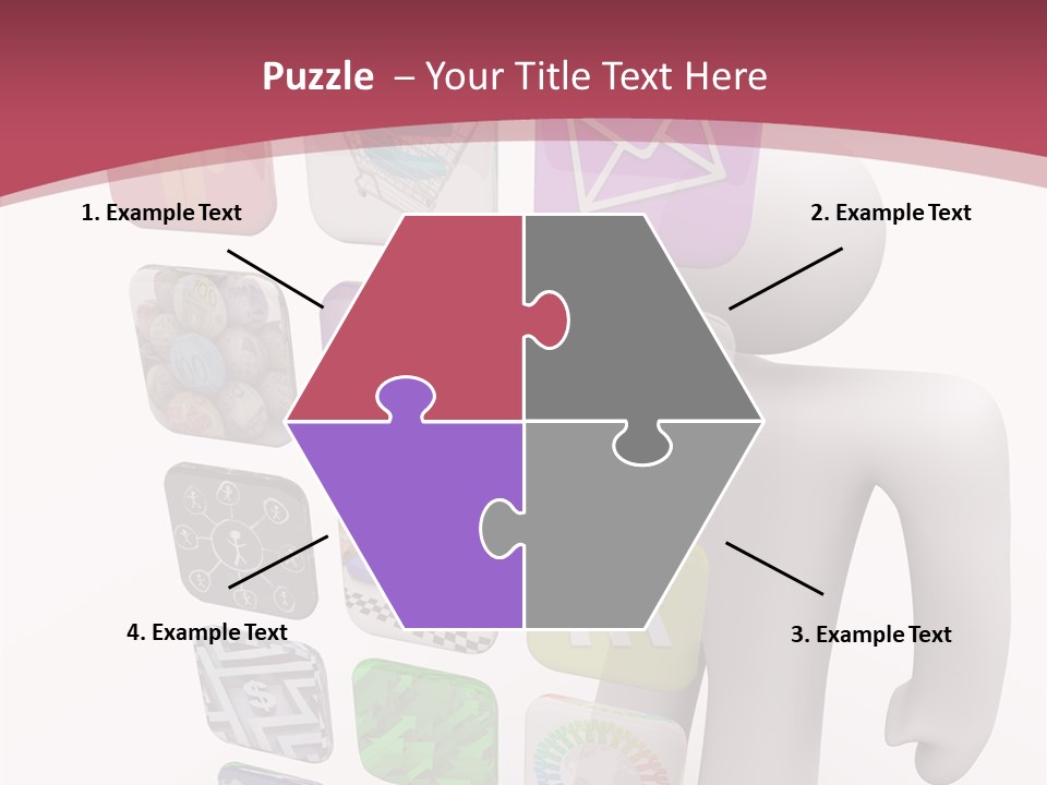 Helping Hand White White Background PowerPoint Template