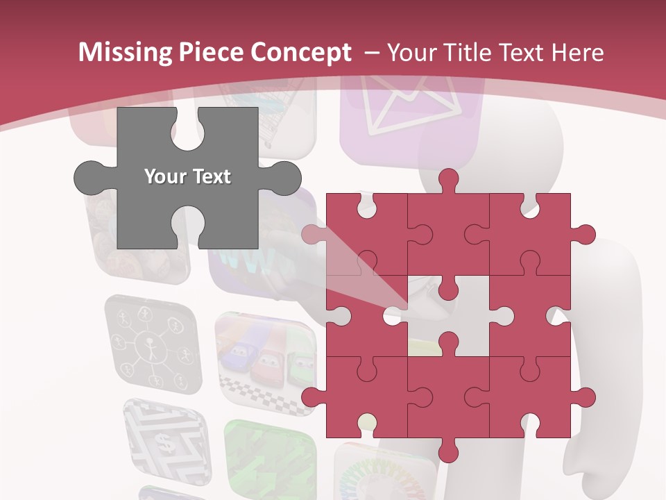 Helping Hand White White Background PowerPoint Template