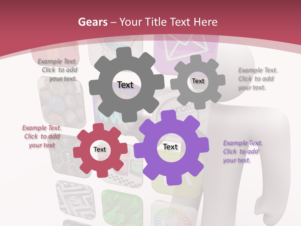 Helping Hand White White Background PowerPoint Template