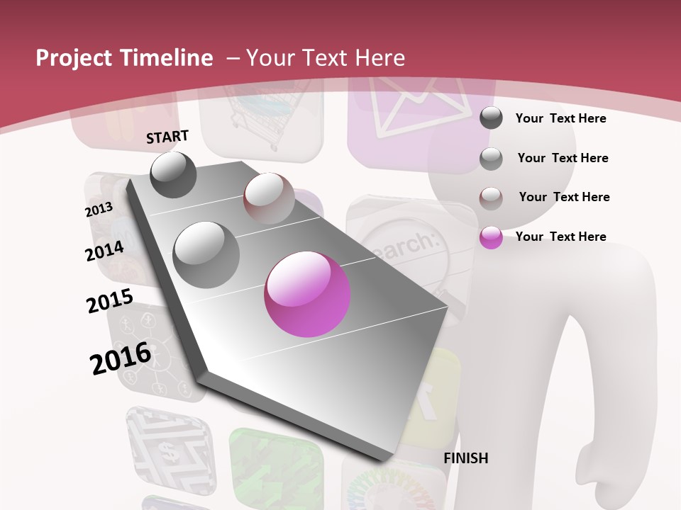 Helping Hand White White Background PowerPoint Template