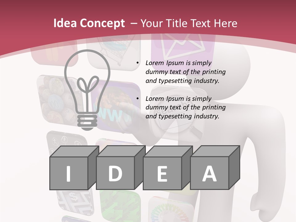 Helping Hand White White Background PowerPoint Template