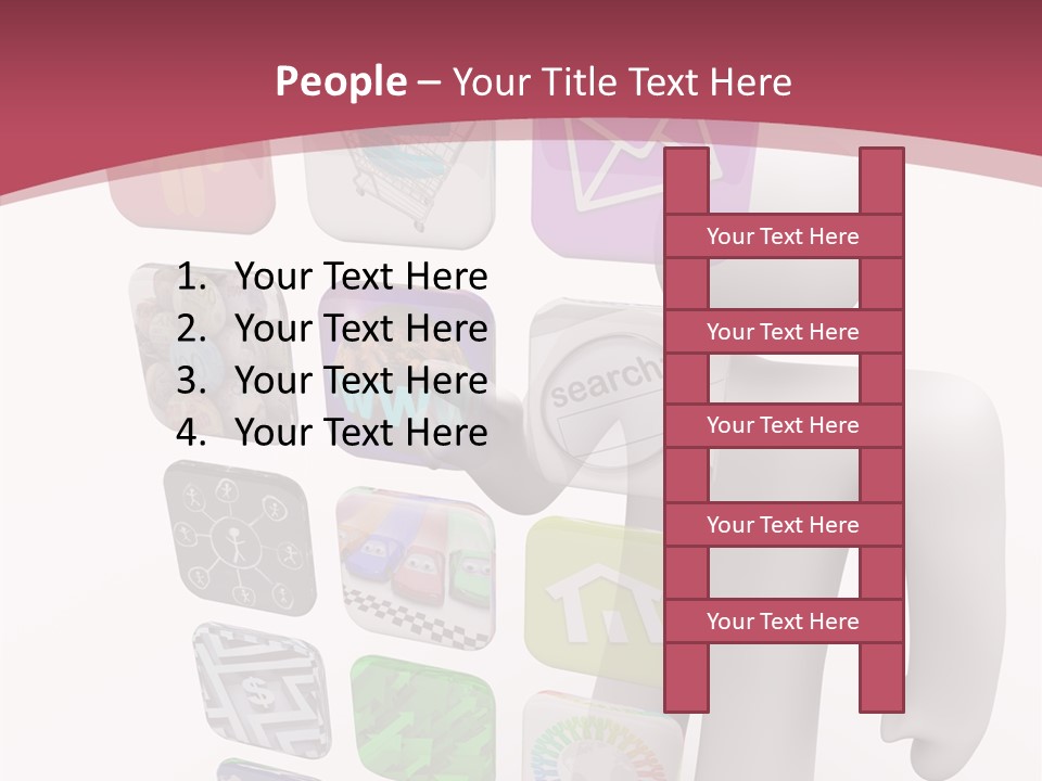 Helping Hand White White Background PowerPoint Template