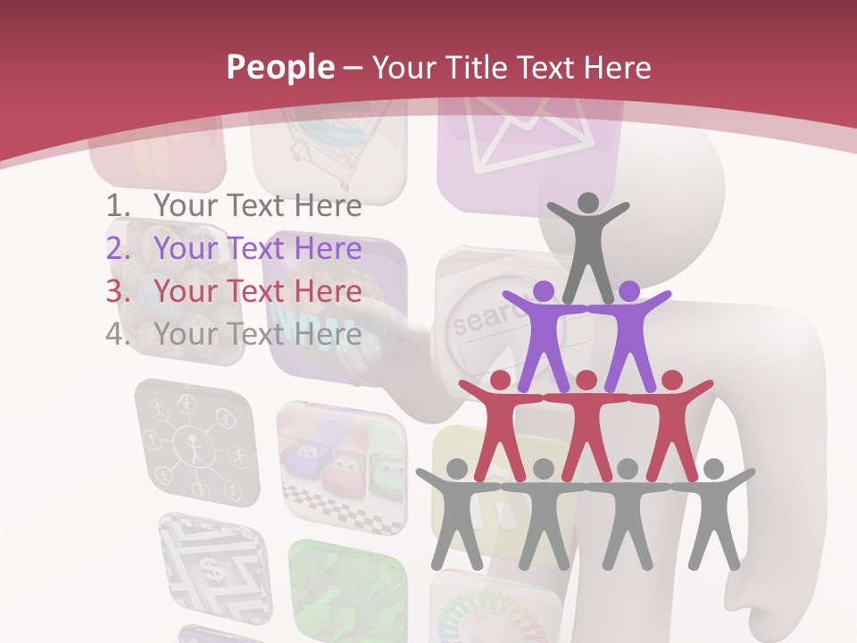 Helping Hand White White Background PowerPoint Template