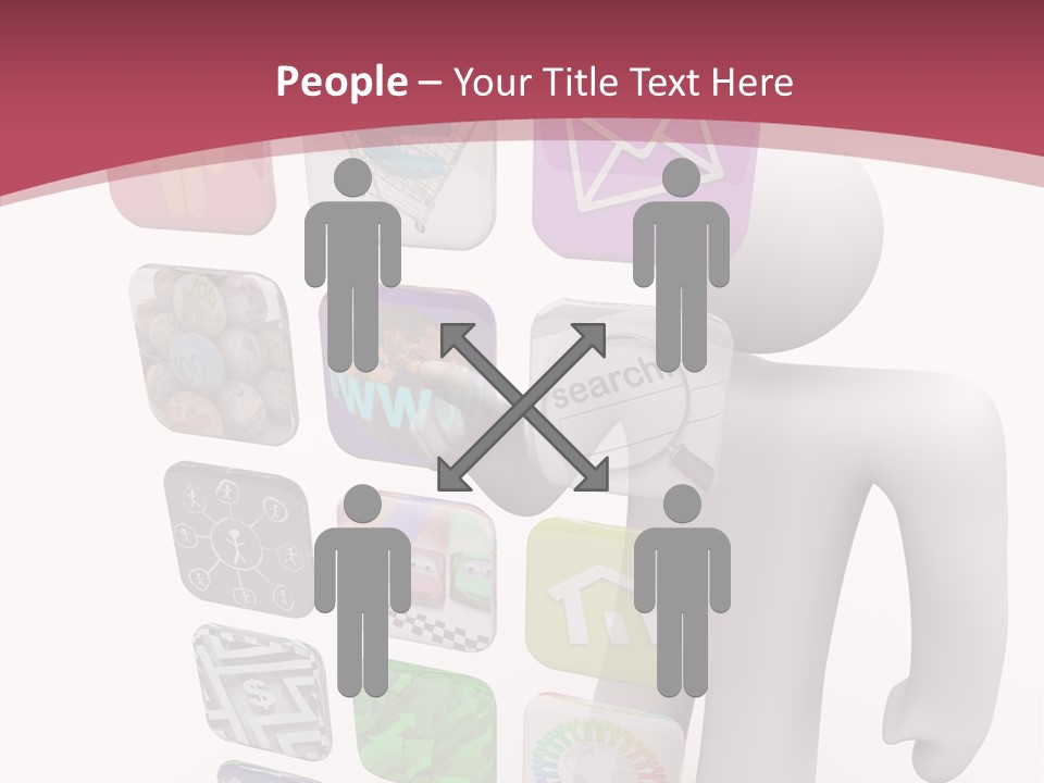 Helping Hand White White Background PowerPoint Template