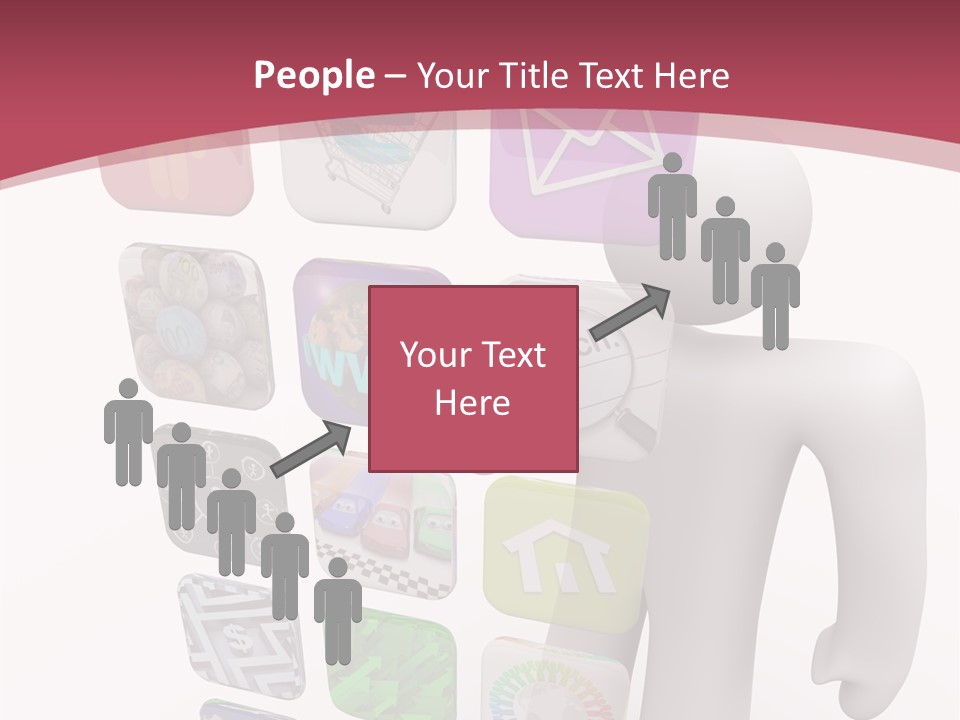 Helping Hand White White Background PowerPoint Template