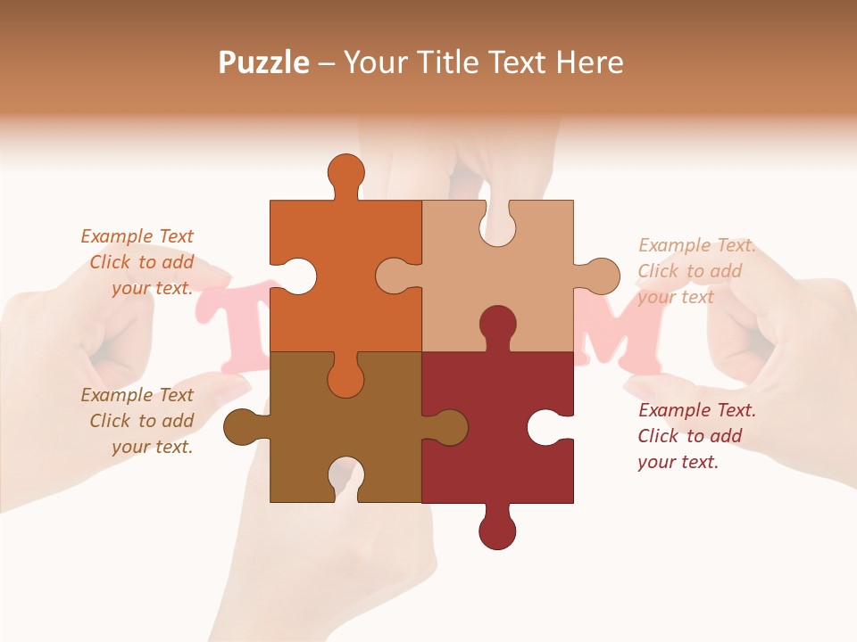 Caregiver Grandmother Holding Hands PowerPoint Template