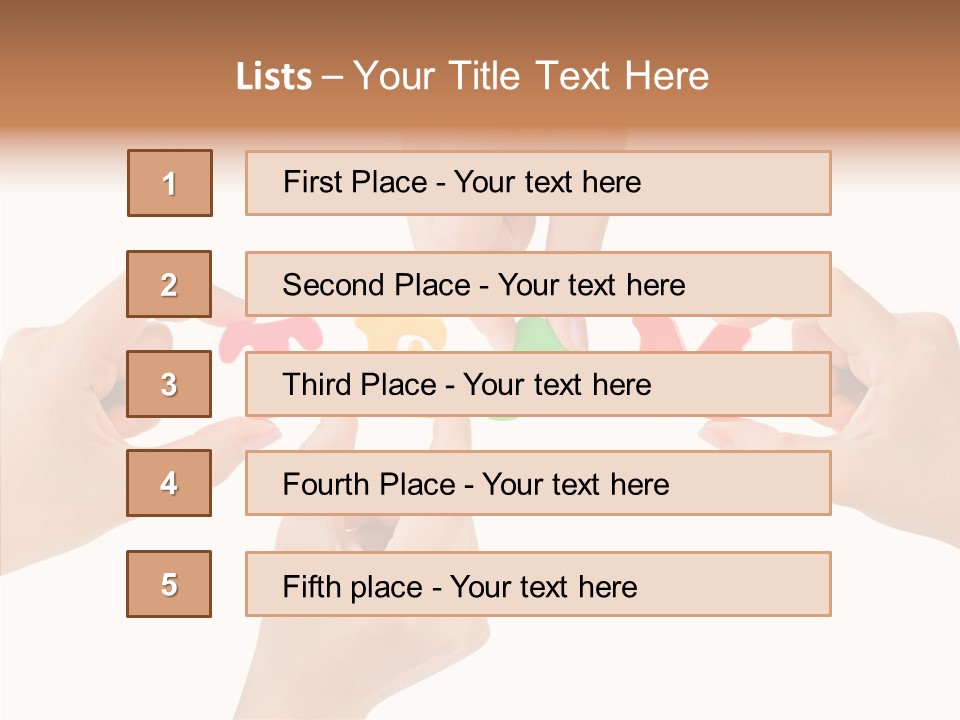 Caregiver Grandmother Holding Hands PowerPoint Template