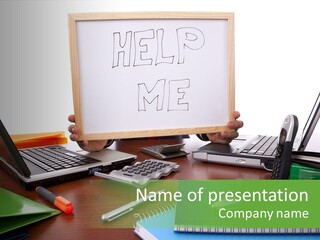 Helping Hand Old Hold PowerPoint Template