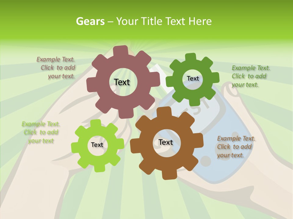 Helping Hand Background Sharing PowerPoint Template