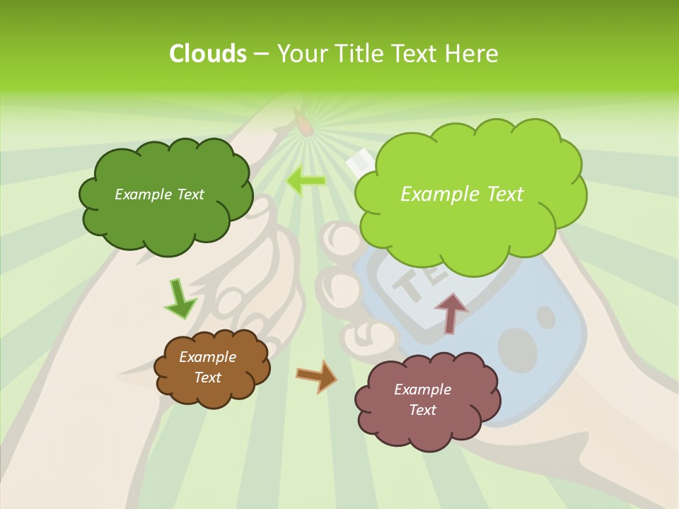 Helping Hand Background Sharing PowerPoint Template