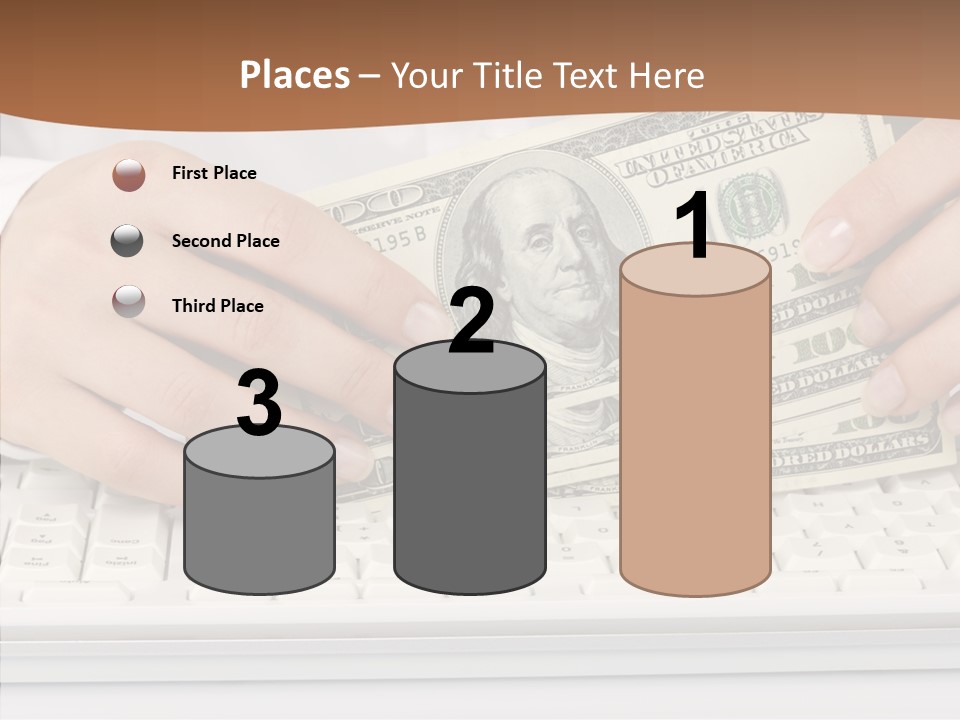 Hand Finger White Background PowerPoint Template