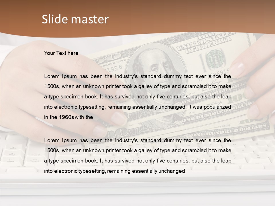 Hand Finger White Background PowerPoint Template