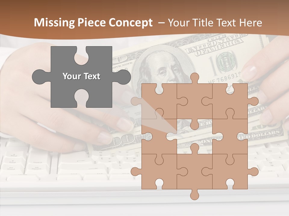 Hand Finger White Background PowerPoint Template