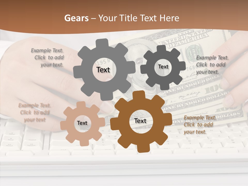 Hand Finger White Background PowerPoint Template