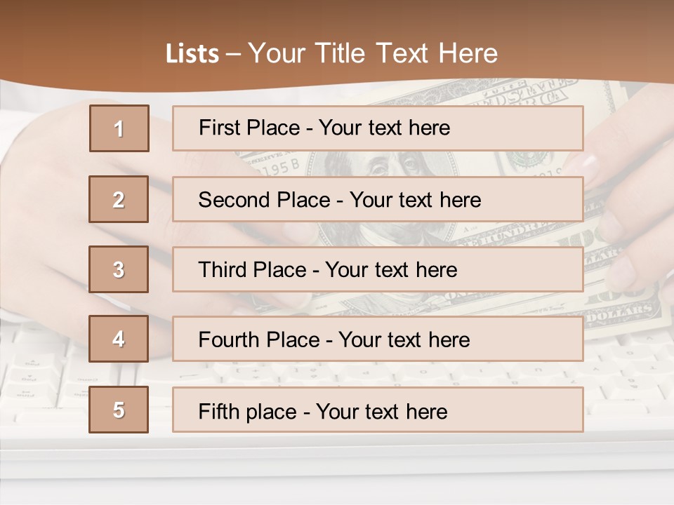 Hand Finger White Background PowerPoint Template