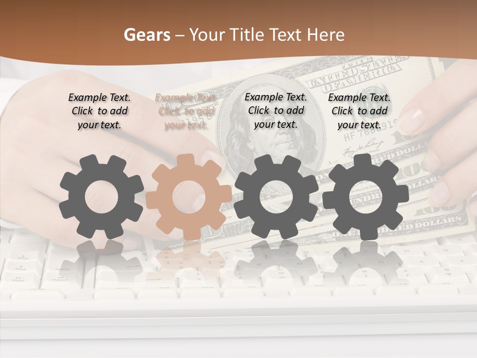 Hand Finger White Background PowerPoint Template