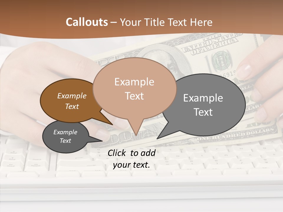 Hand Finger White Background PowerPoint Template