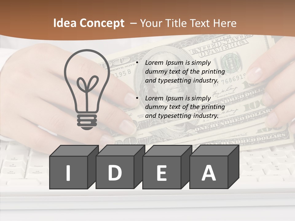 Hand Finger White Background PowerPoint Template