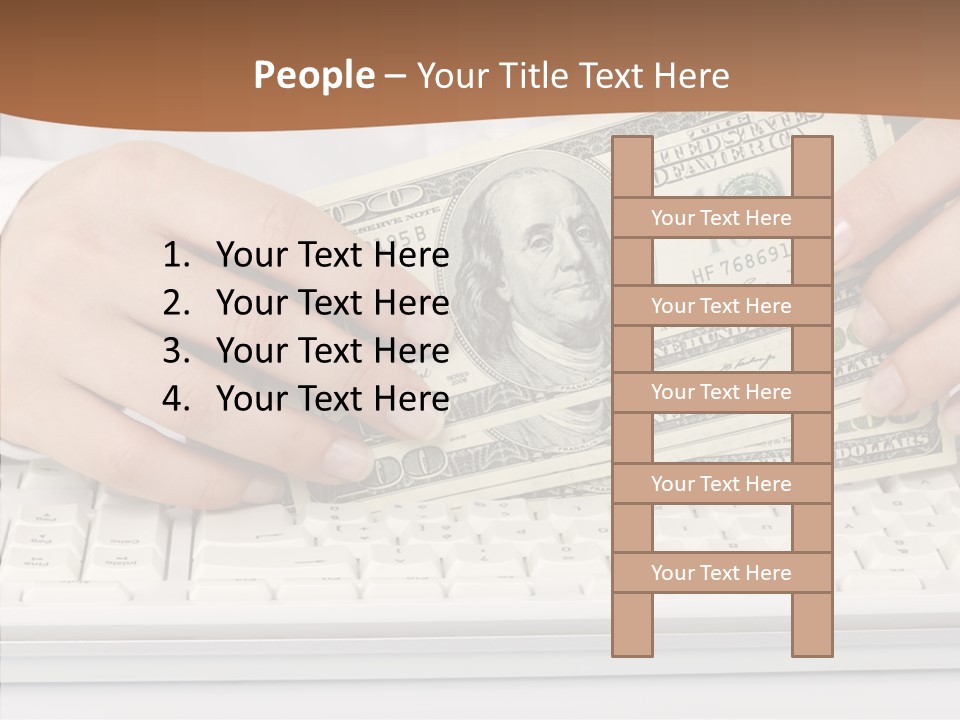 Hand Finger White Background PowerPoint Template