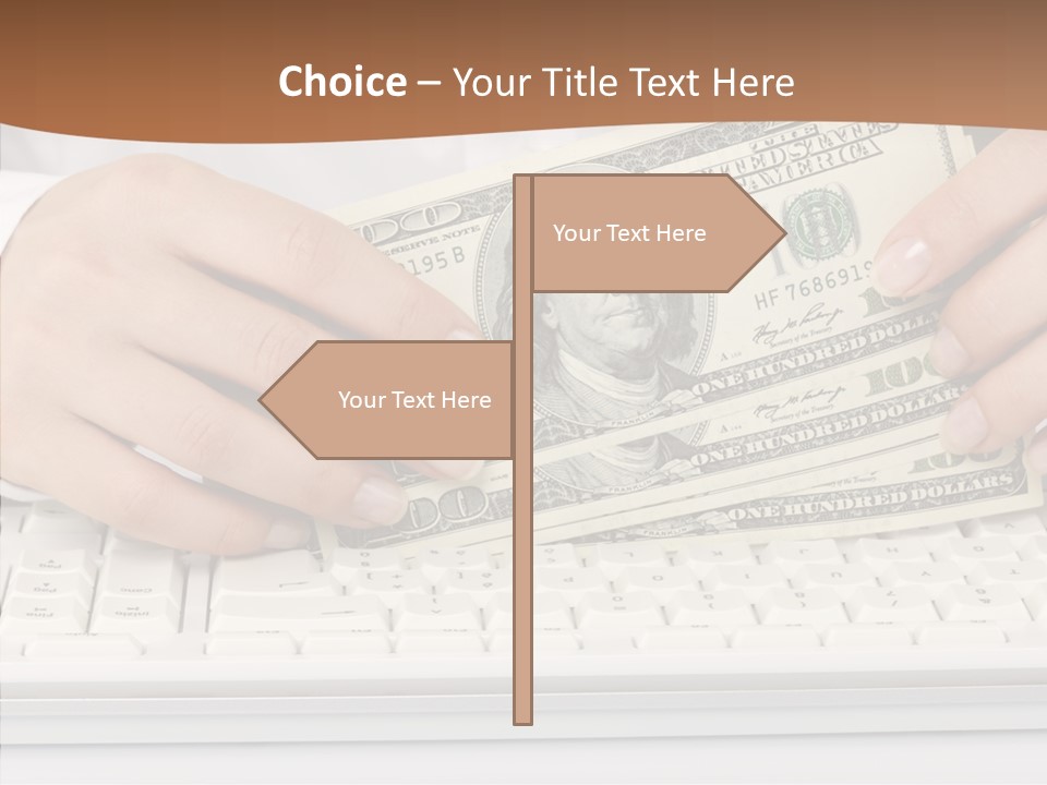 Hand Finger White Background PowerPoint Template