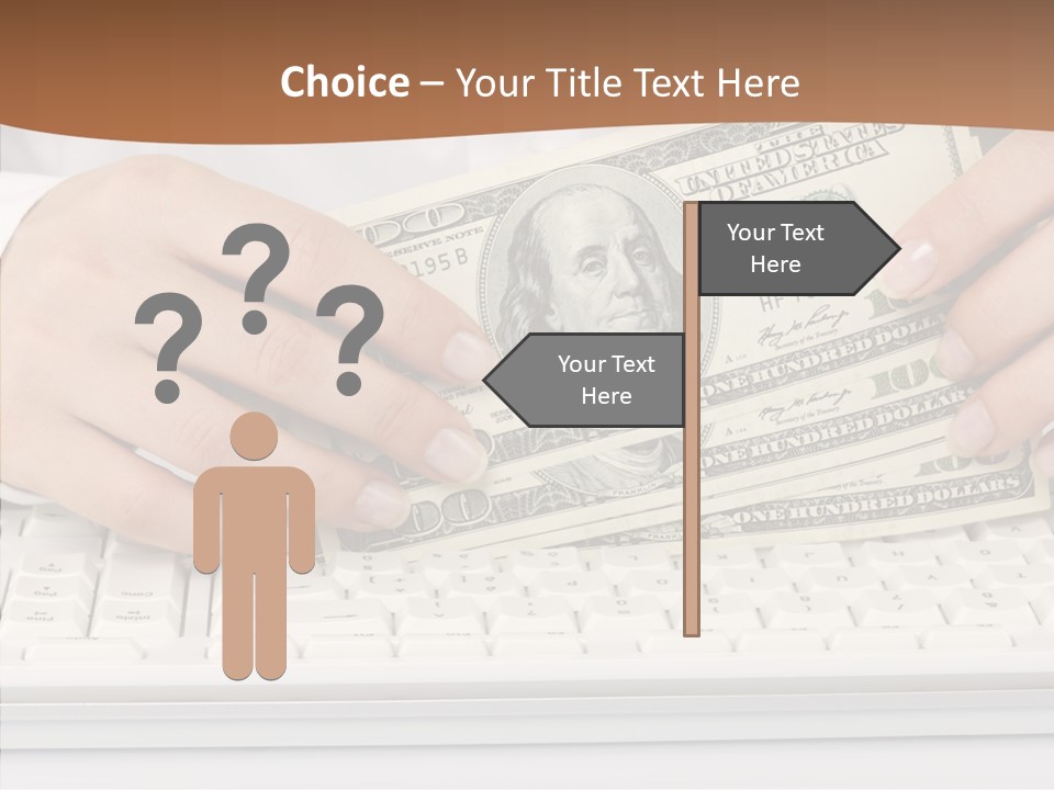 Hand Finger White Background PowerPoint Template