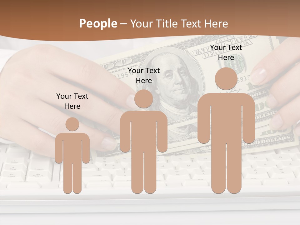 Hand Finger White Background PowerPoint Template