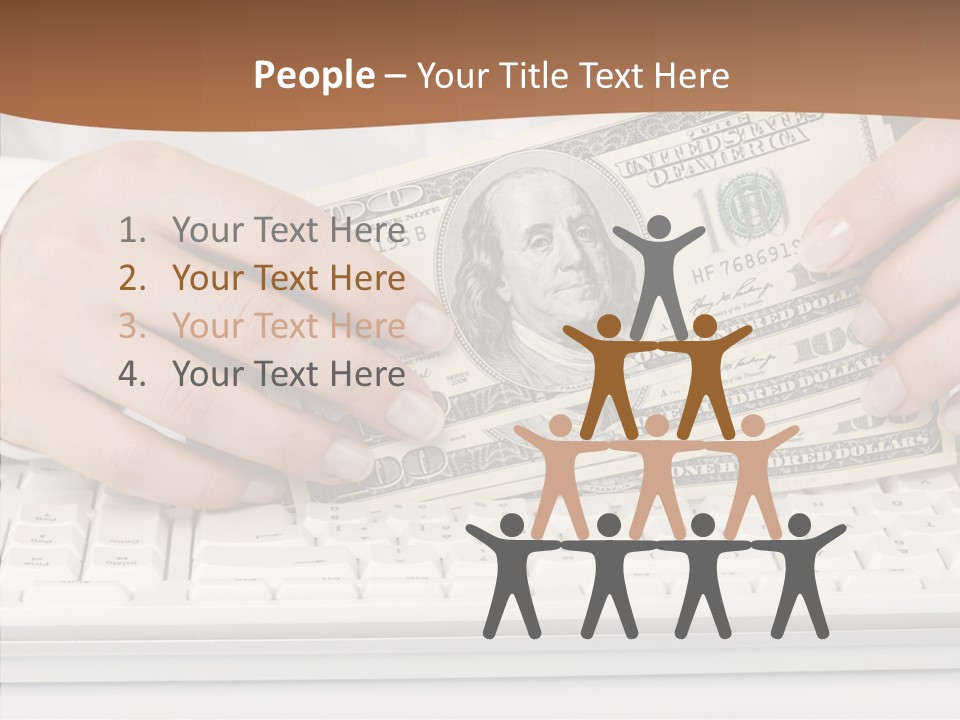 Hand Finger White Background PowerPoint Template