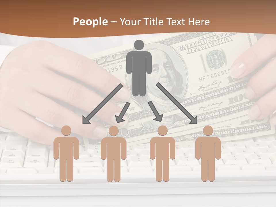 Hand Finger White Background PowerPoint Template