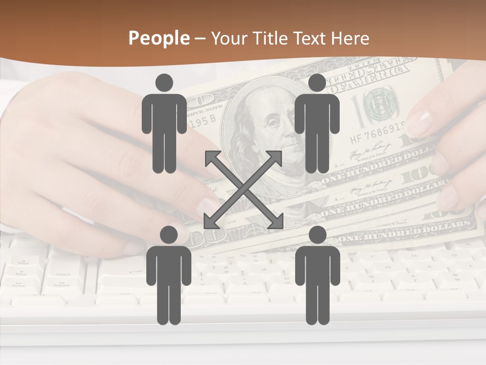 Hand Finger White Background PowerPoint Template