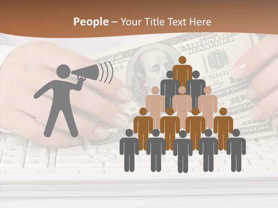 Hand Finger White Background PowerPoint Template