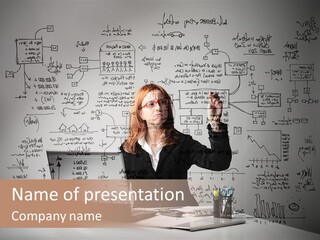 Female Closeup Close Up PowerPoint Template
