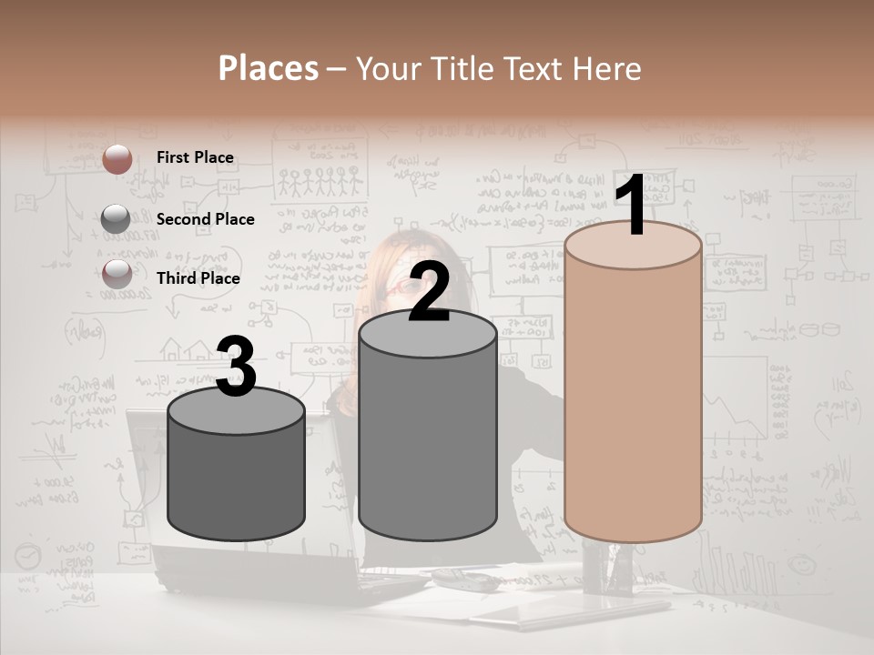 Female Closeup Close Up PowerPoint Template