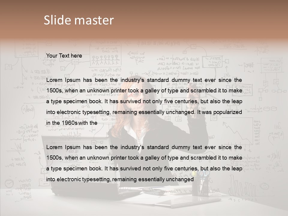 Female Closeup Close Up PowerPoint Template