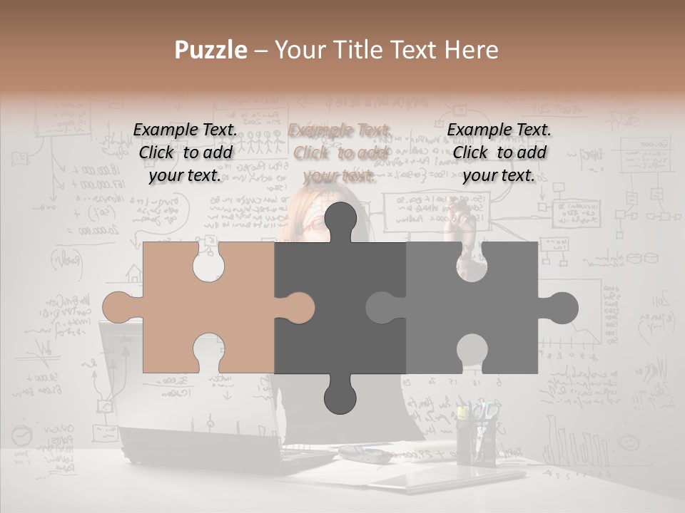 Female Closeup Close Up PowerPoint Template