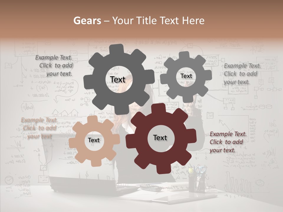 Female Closeup Close Up PowerPoint Template