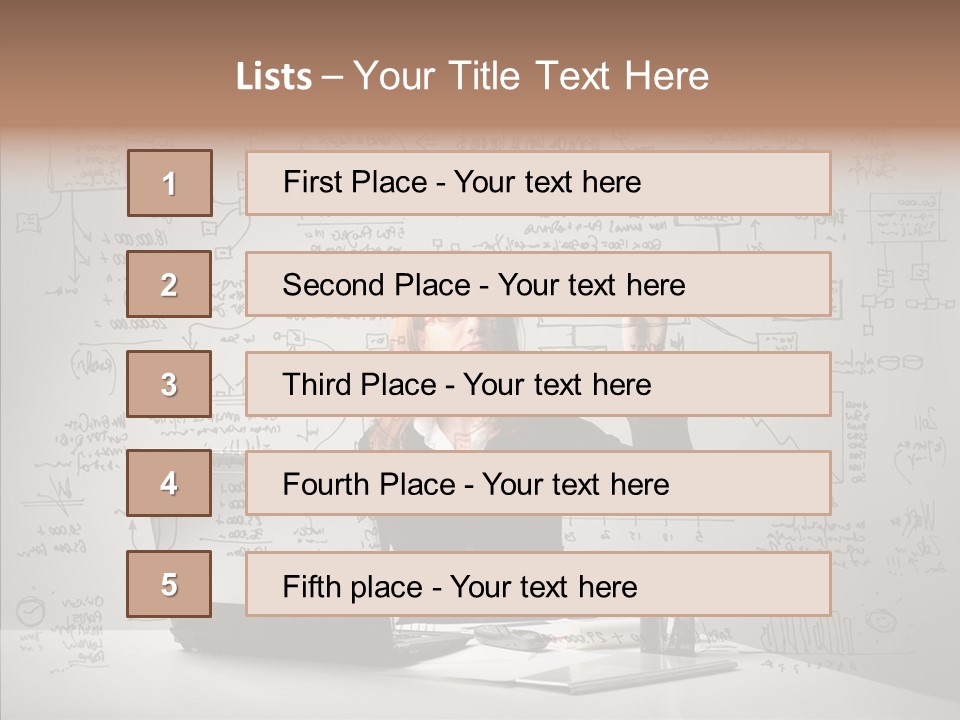 Female Closeup Close Up PowerPoint Template