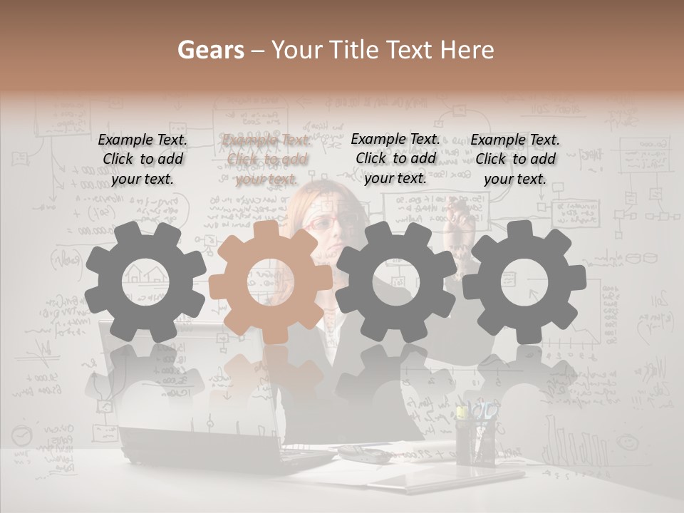 Female Closeup Close Up PowerPoint Template