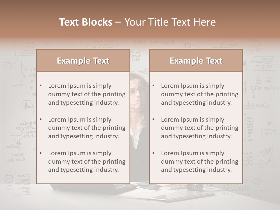 Female Closeup Close Up PowerPoint Template