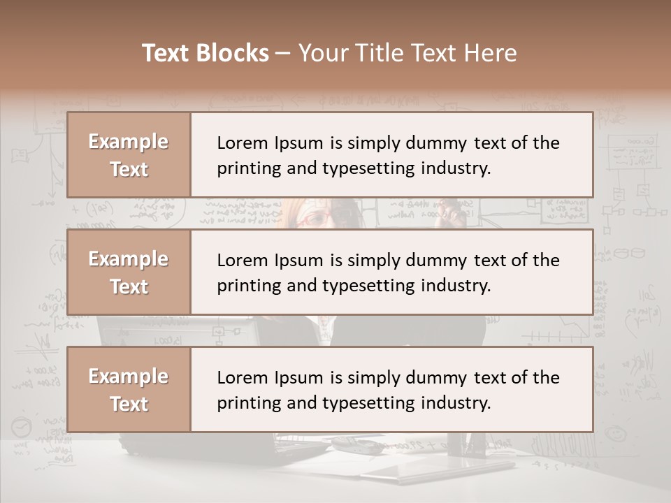 Female Closeup Close Up PowerPoint Template