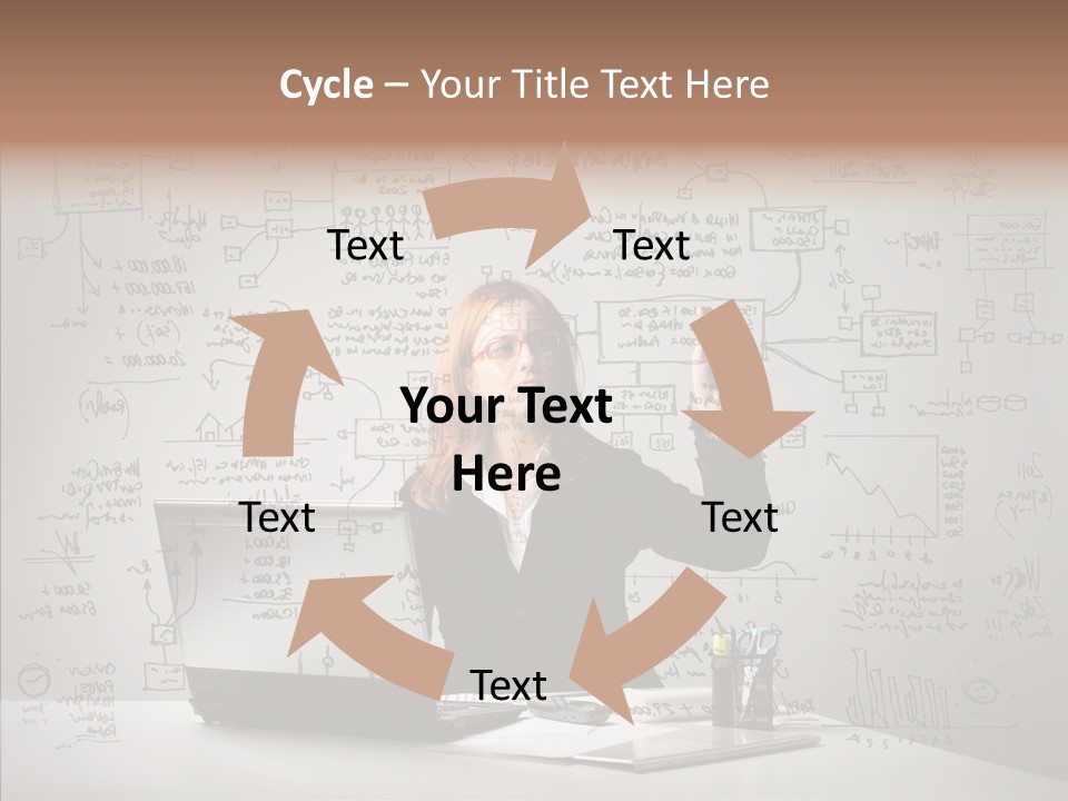 Female Closeup Close Up PowerPoint Template