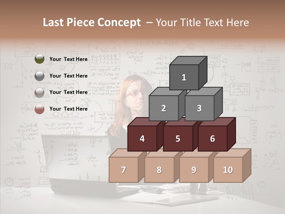 Female Closeup Close Up PowerPoint Template