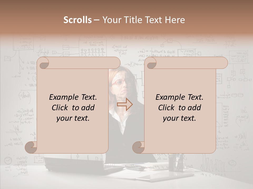 Female Closeup Close Up PowerPoint Template