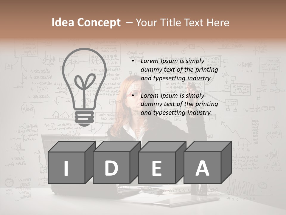 Female Closeup Close Up PowerPoint Template