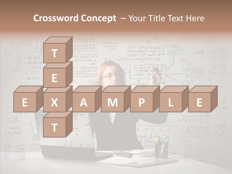 Female Closeup Close Up PowerPoint Template