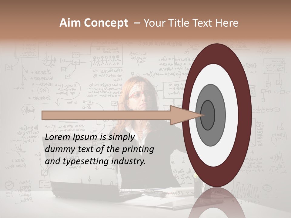 Female Closeup Close Up PowerPoint Template