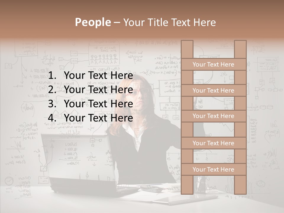 Female Closeup Close Up PowerPoint Template