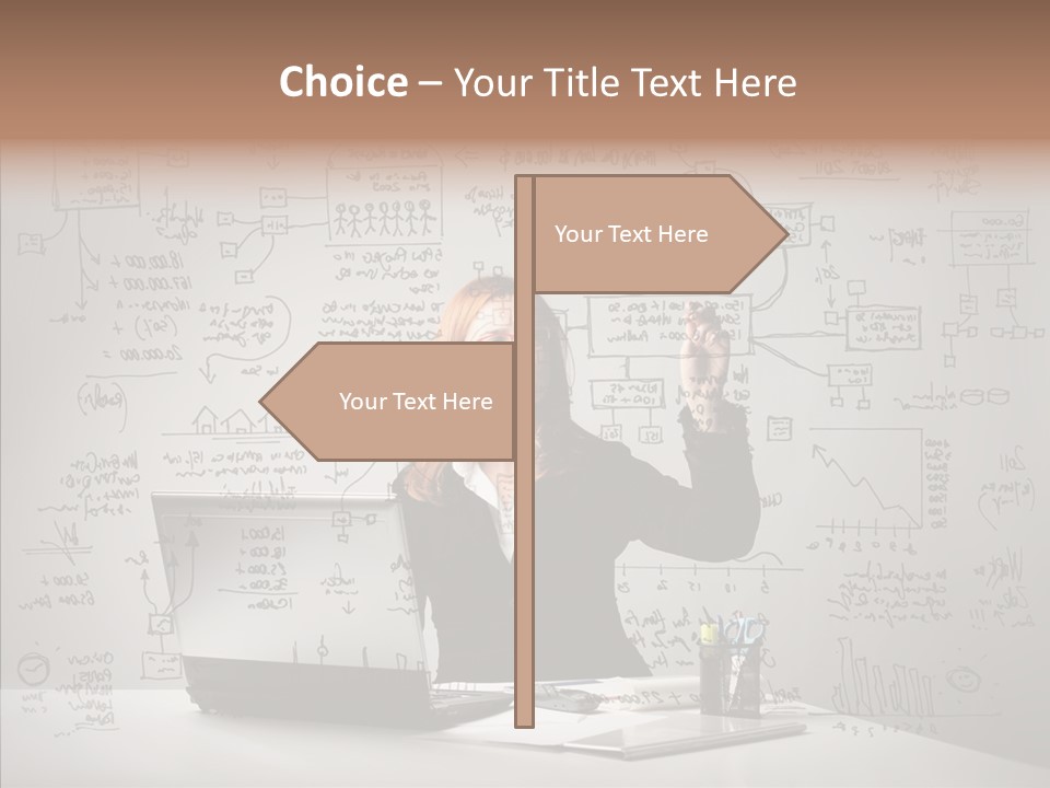 Female Closeup Close Up PowerPoint Template