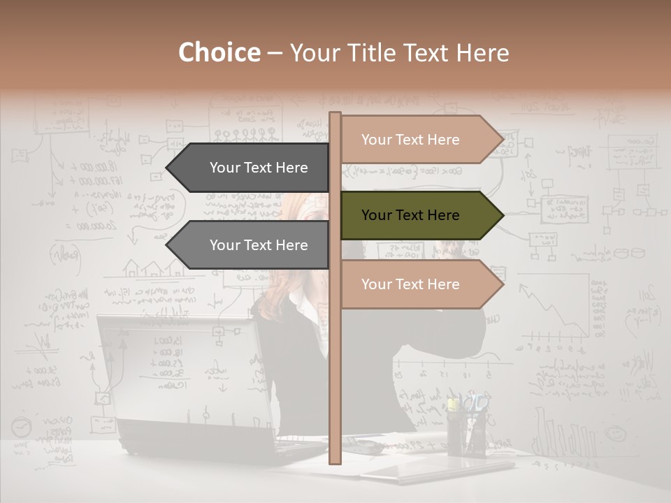 Female Closeup Close Up PowerPoint Template