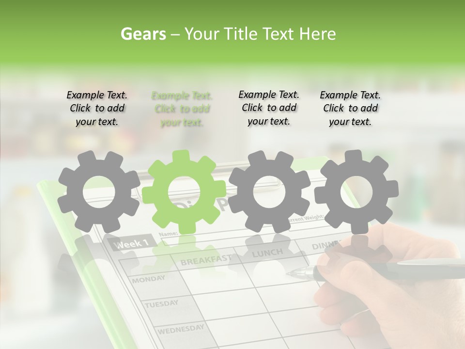 White Background Women Close Up PowerPoint Template