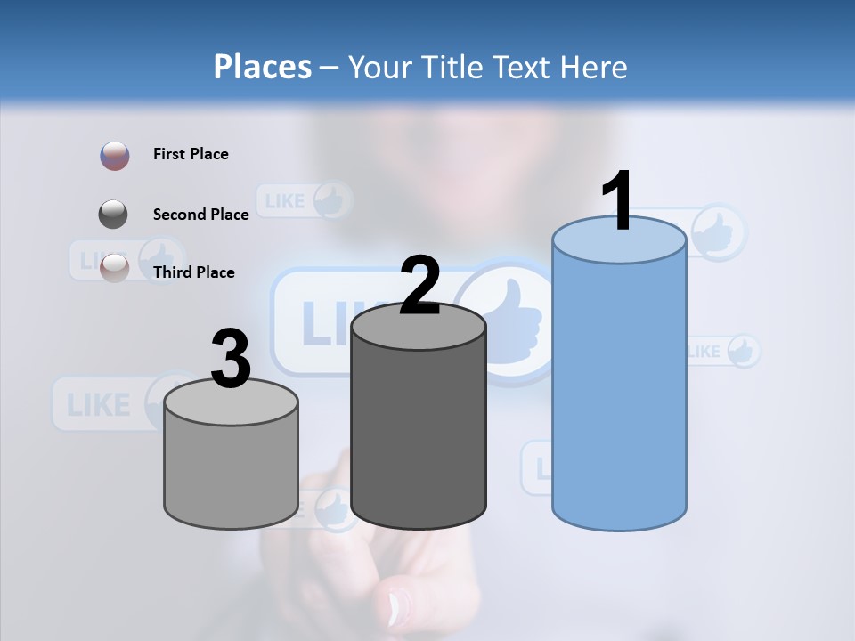 Female Finger Assist PowerPoint Template